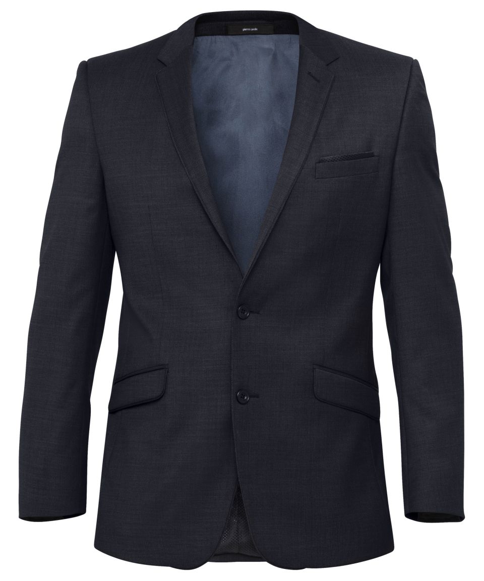 Ink Wool Blend 2 Button Single Breasted Suit Jacket