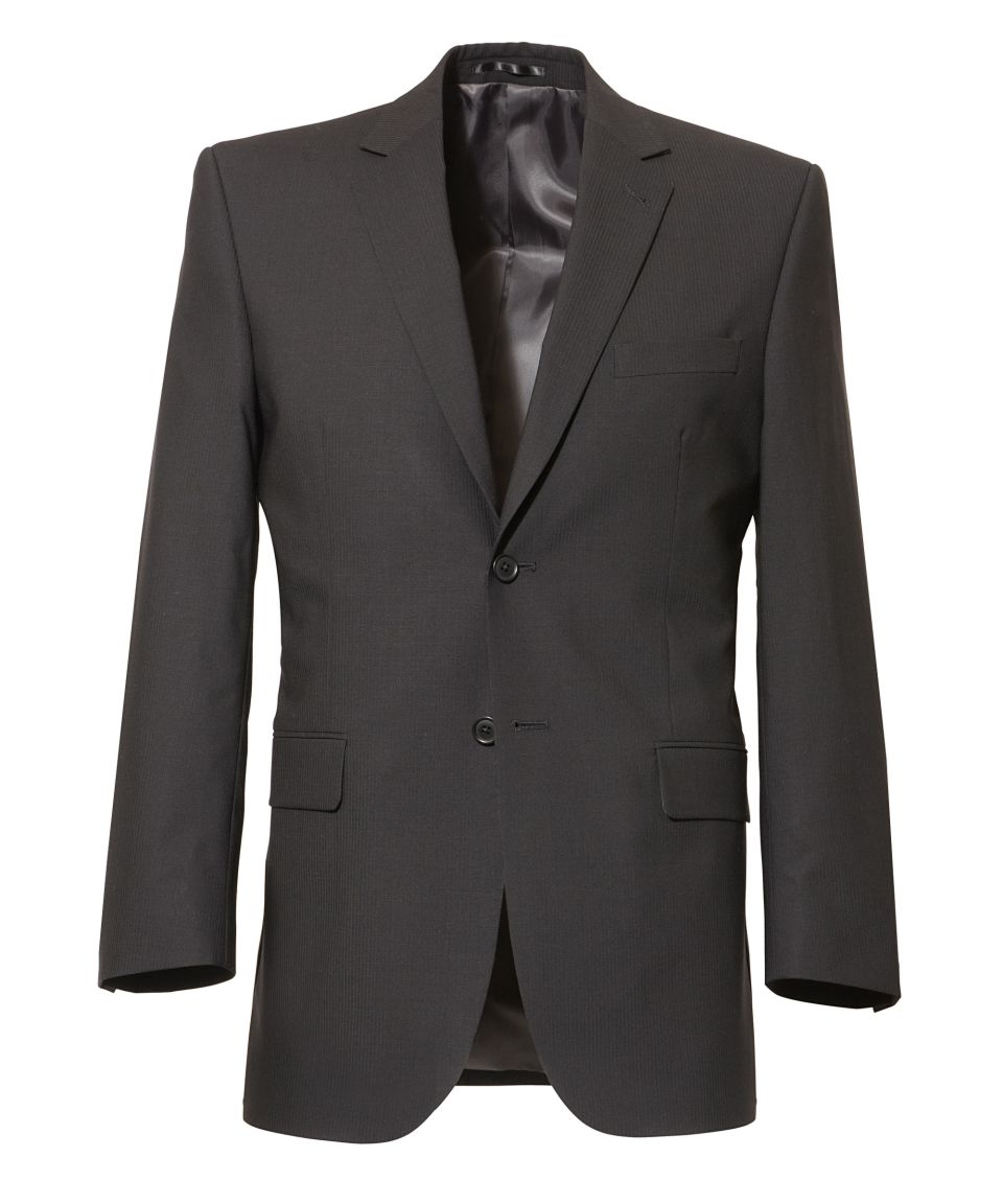 Black Crush & Stain Resistant, High Twist Wool Suit