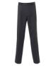 Black Wool Blend Flat Front Trouser with Ezi Fit Waistband