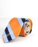 Gold Label Orange Stripe Microfiber Tie